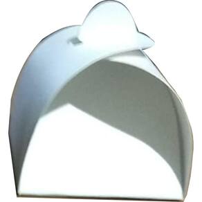 Caixa Bem Casado Branca 5x5x5 cm 50 unidades Lisa