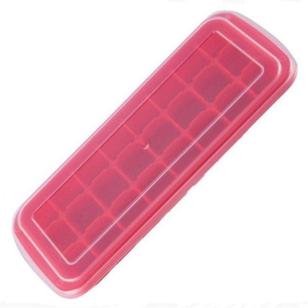 Forma De Silicone 24 Gelo Cubo Frutas Papinha C Tampa Oferta