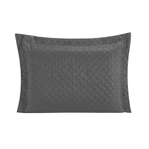 Porta Travesseiro Requinte Liso 01 Peça 65cm x 45cm Cinza