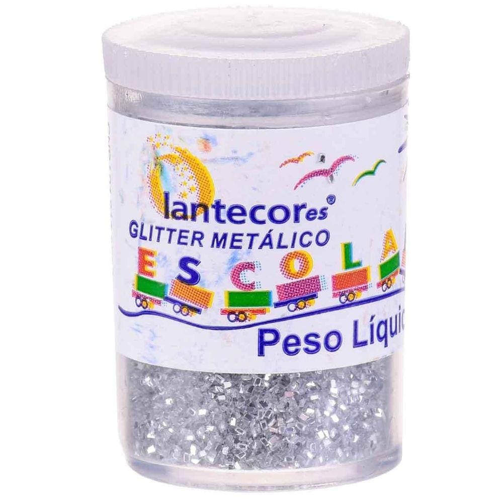 Glitter Escolar PVC Metálico Pote 3g Lantecor | Purpurina| Brilho em Pó | Brilhoso | Unhas | Artesanato | Slimes Festas
