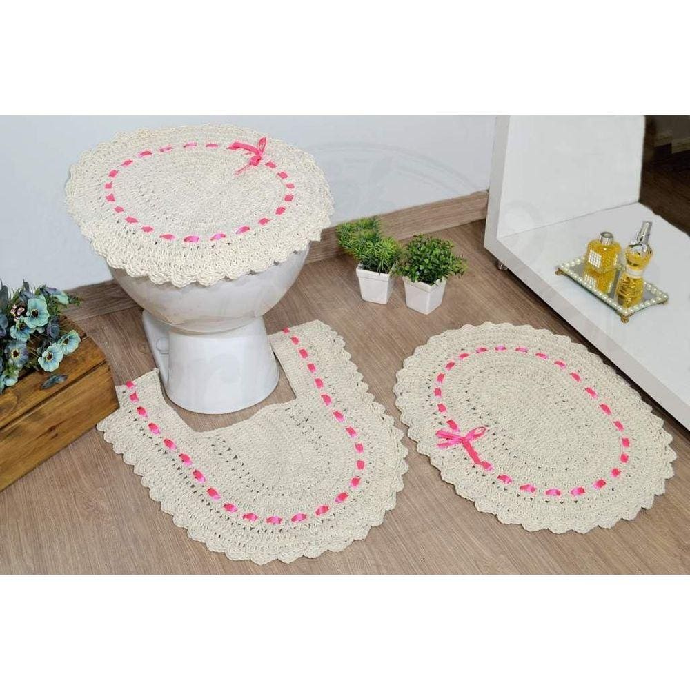 Jogo de Banheiro de Crochê Leticia