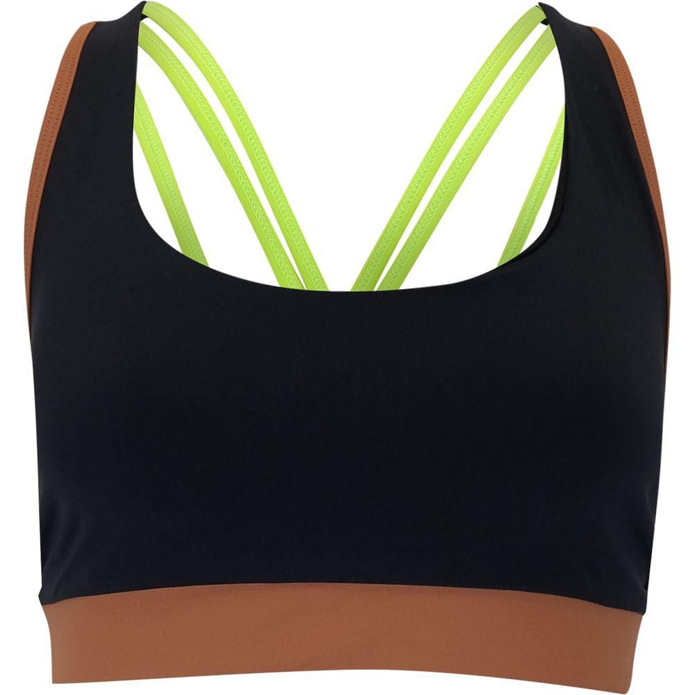 Top Fitness sem Bojo Lauf Baixa Sustentação Neon - Adulto