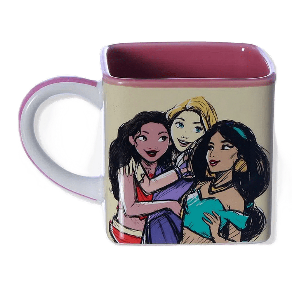 Caneca Cubo de Cerâmica Princesas: Disney