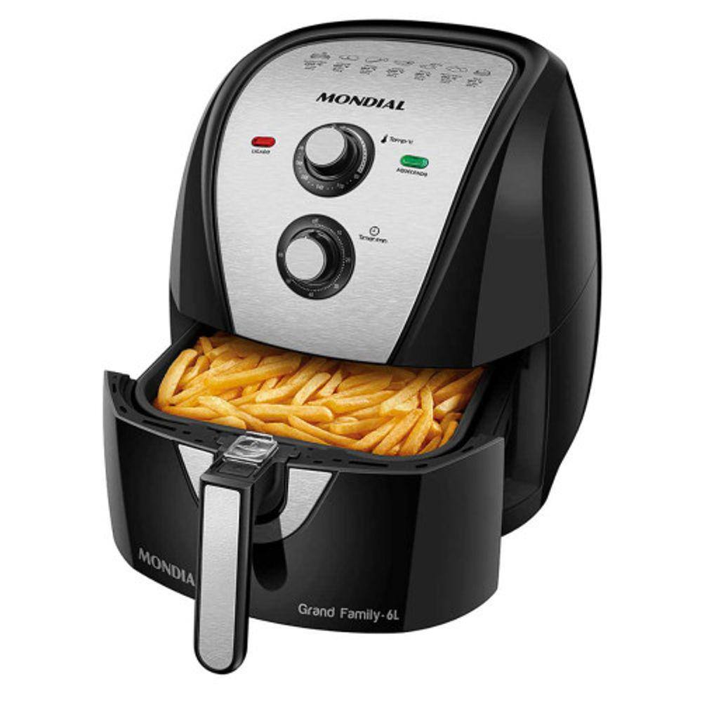 Fritadeira Sem Óleo Mondial 6L 1900W AFN 60BI Inox - 110V