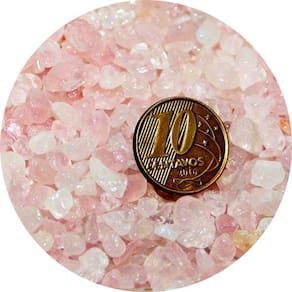500G Quartzo Rosa Rolado Pedra Natural PP 5mm Classe B