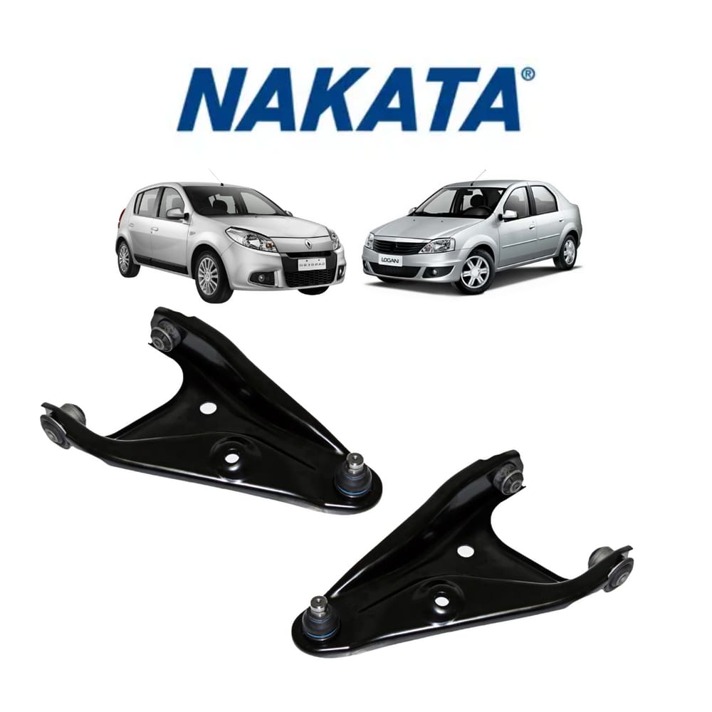 02 Bandeja Suspensão Com Pivô Dianteira Renault Nakata Logan 2007 A 2013