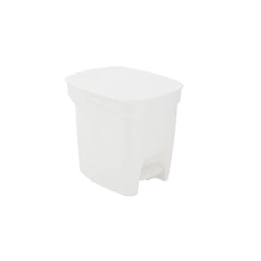 Lixeira Tramontina Basic Compact Em Polipropileno Branco Com Haste Em Aço Galvanizado 7 L Tramontina