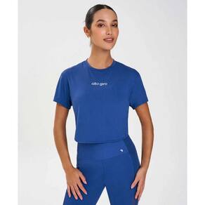 T-shirt Alto Giro Skin Fit Tule E Abertura Costas Feminina Ref:2341701