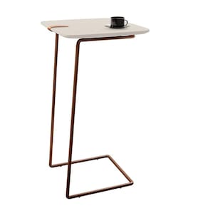 Mesa Apoio Lateral para Sofá Atenas Pé Café
