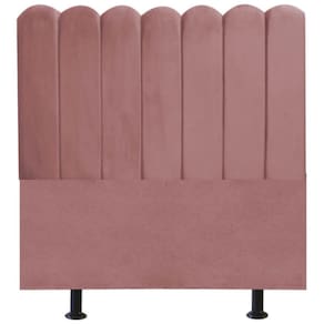 Cabeceira Nuvem Cama Box Solteiro 90 cm Alanis Suede Rosê