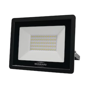 Refletor Blumenau de Led Slim 50W Preto Bivolt 6500K Luz Fria