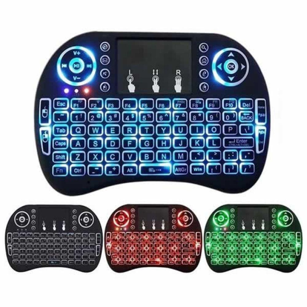 Mini Teclado Sem Fio Touchpad Universal Iluminacao Led