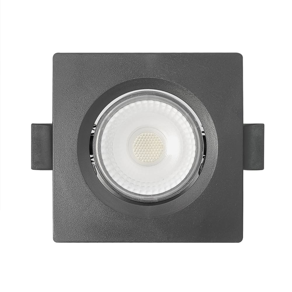Spot de Led Embutir Slim MR11 Quadrado 3W Preto Bivolt Blumenau 6500K Luz Fria
