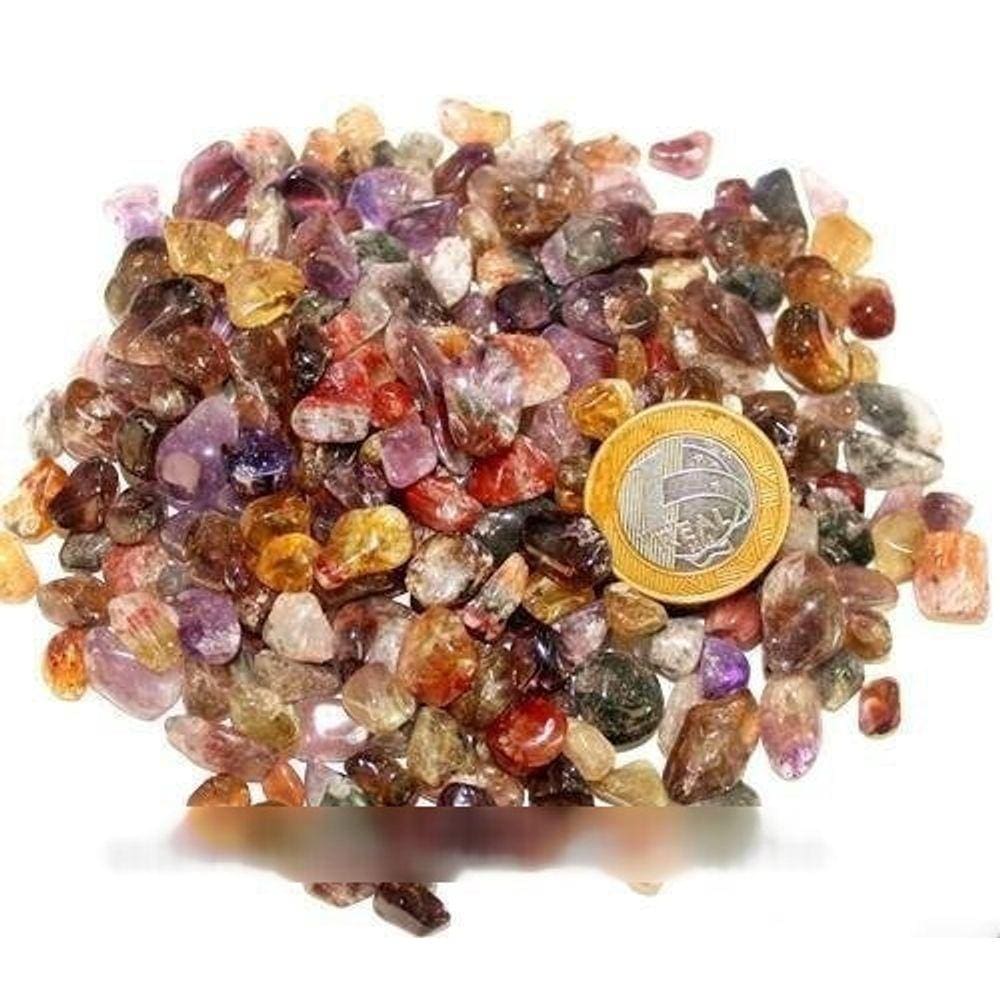 Super Seven Rolado+Auralite 23+Cacoxenita 100gr Miudo 109407