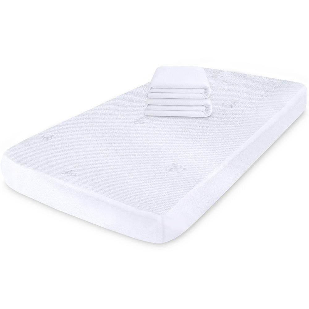 Kit 2 Protetor Impermeável De Chiqueirinho De Bebê 100% Silencioso De Malha Premium 100x70cm - BF Colchões