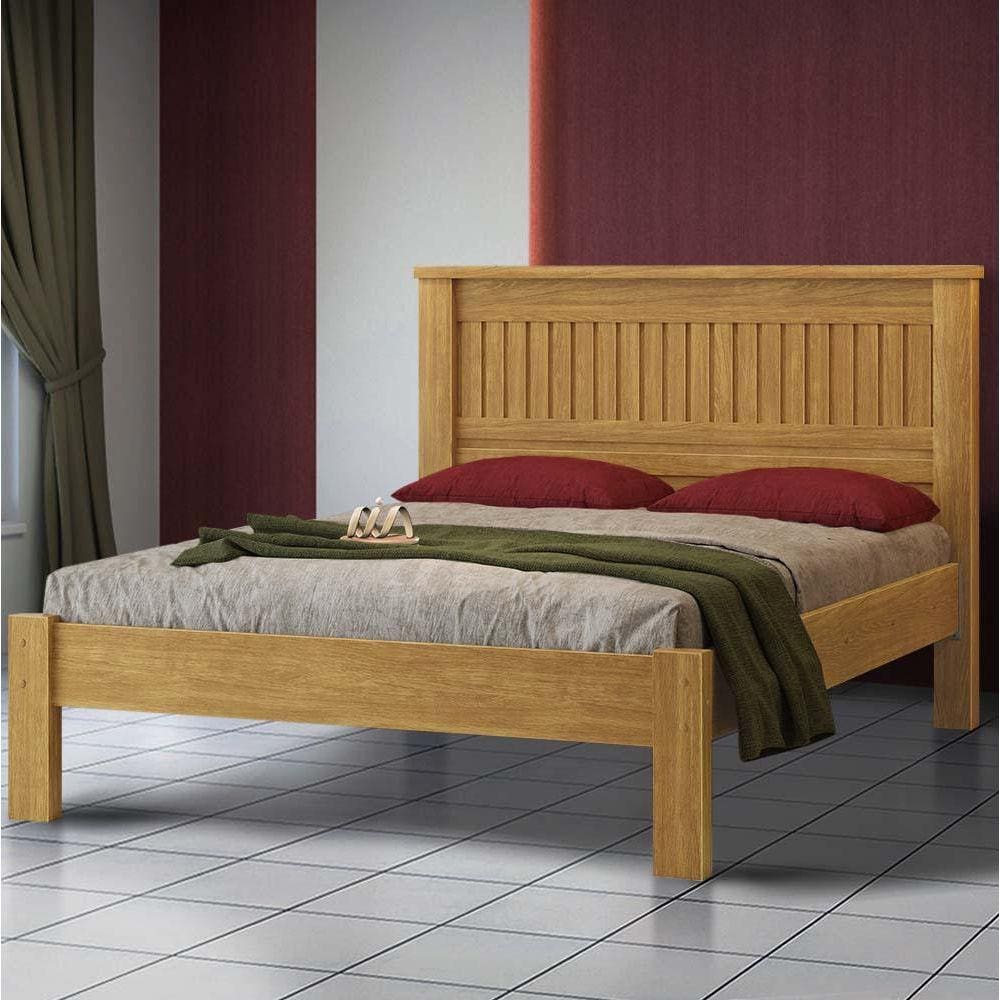 Cama Casal 149x230 Com Colchão Cinamomo Fucios Shop Jm - Marrom