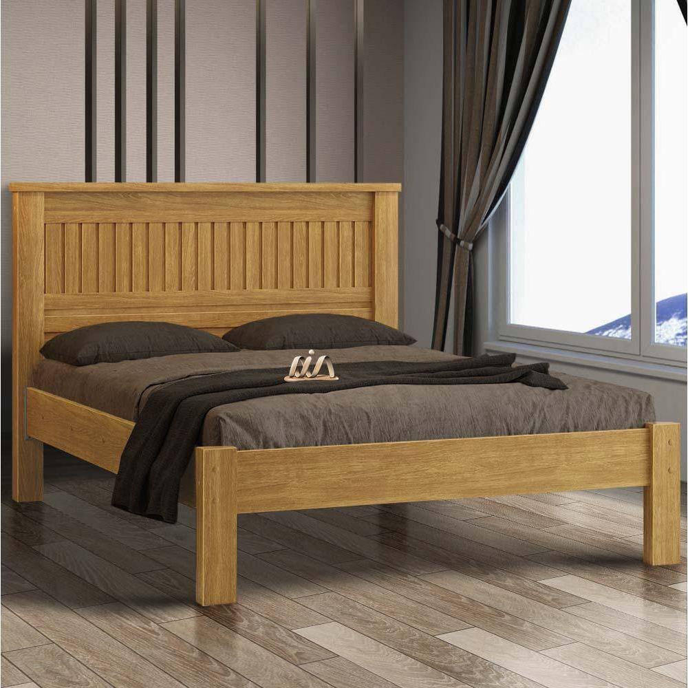 Cama Casal Com Colchão 138x188 Cinamomo Deper Shop Jm - Marrom