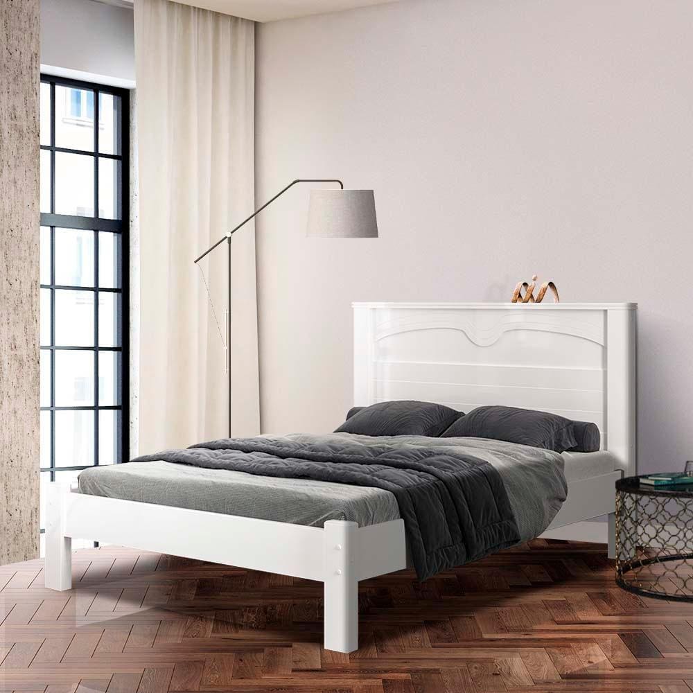 Cama Queen Size Branco Pilut Shop JM - Branco