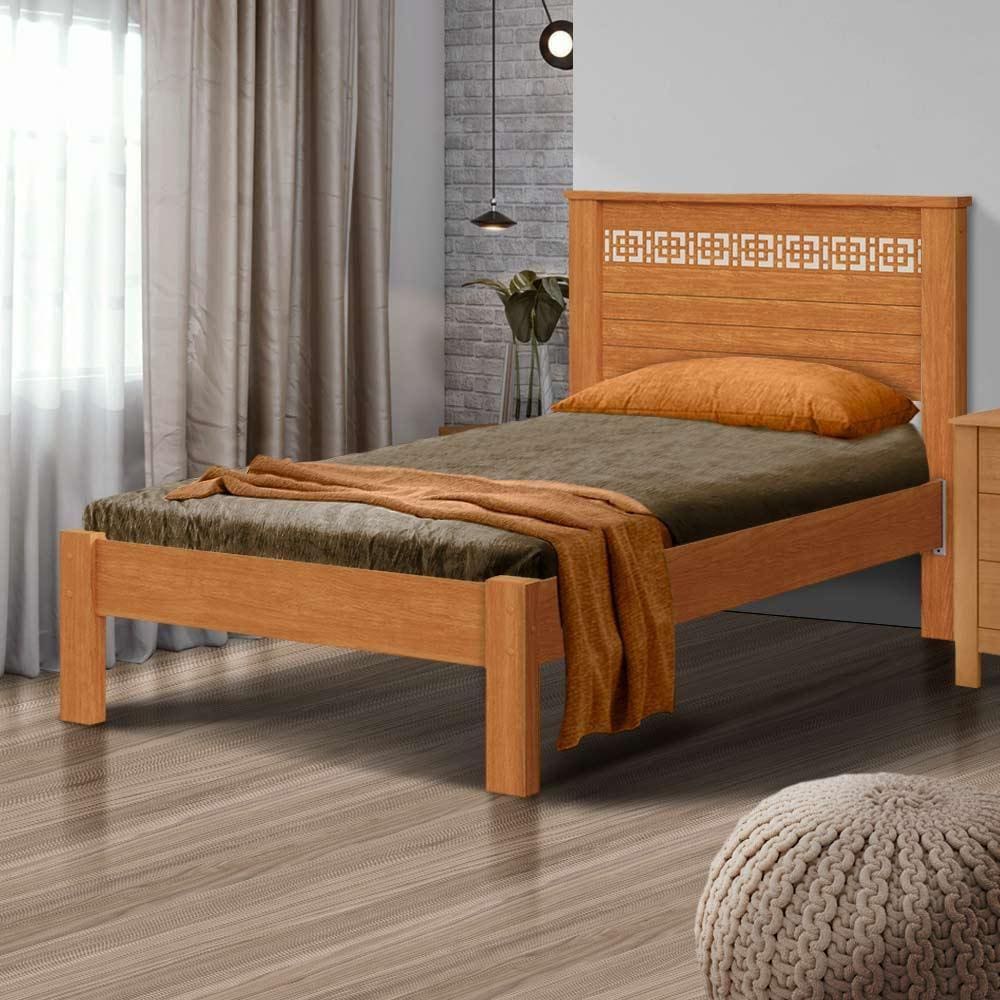 Cama De Solteiro Com Estrado Reforçado Com Colchão Nature Off White Pavi Shop Jm