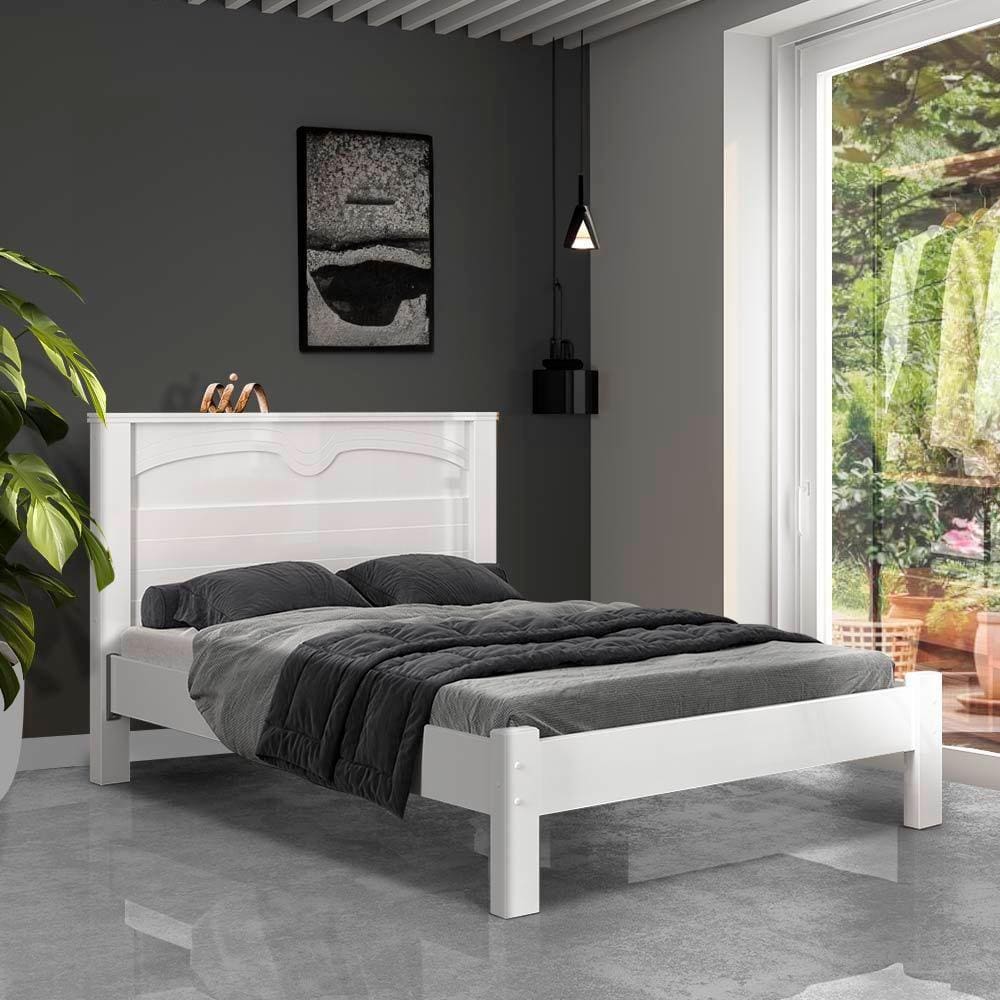 Cama Queen Size Reforçada Branco Holanda Shop JM - Branco
