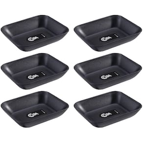 6 Mini Molheiras Petisqueiras Essential Coza 10x9cm Preto Sushi Plásticos Restaurante