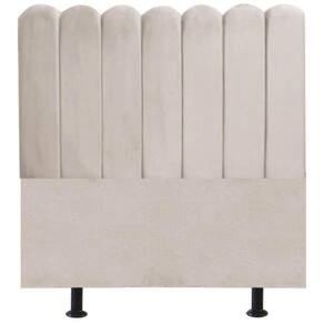 Cabeceira Nuvem Cama Box Casal 140 cm Alanis Suede Bege