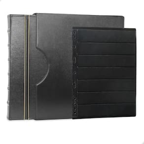 Álbum de Luxo Preto Gigante 10 fls Selos 7 Espaços 28x21