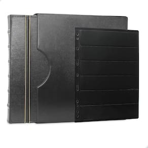 Álbum de Luxo Preto Gigante 20 fls Selos 6 Espaços 28x21