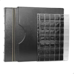 Álbum de Luxo Preto Gigante 40 Folhas de 30 Bolsos 28x21