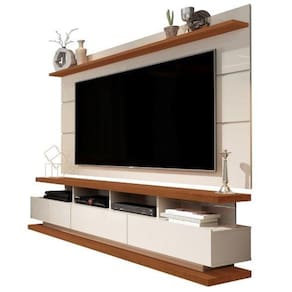 Rack Com Painel 1.80 TV Até 72 Gavetas Nichos Prateleira Rodízios Vivare