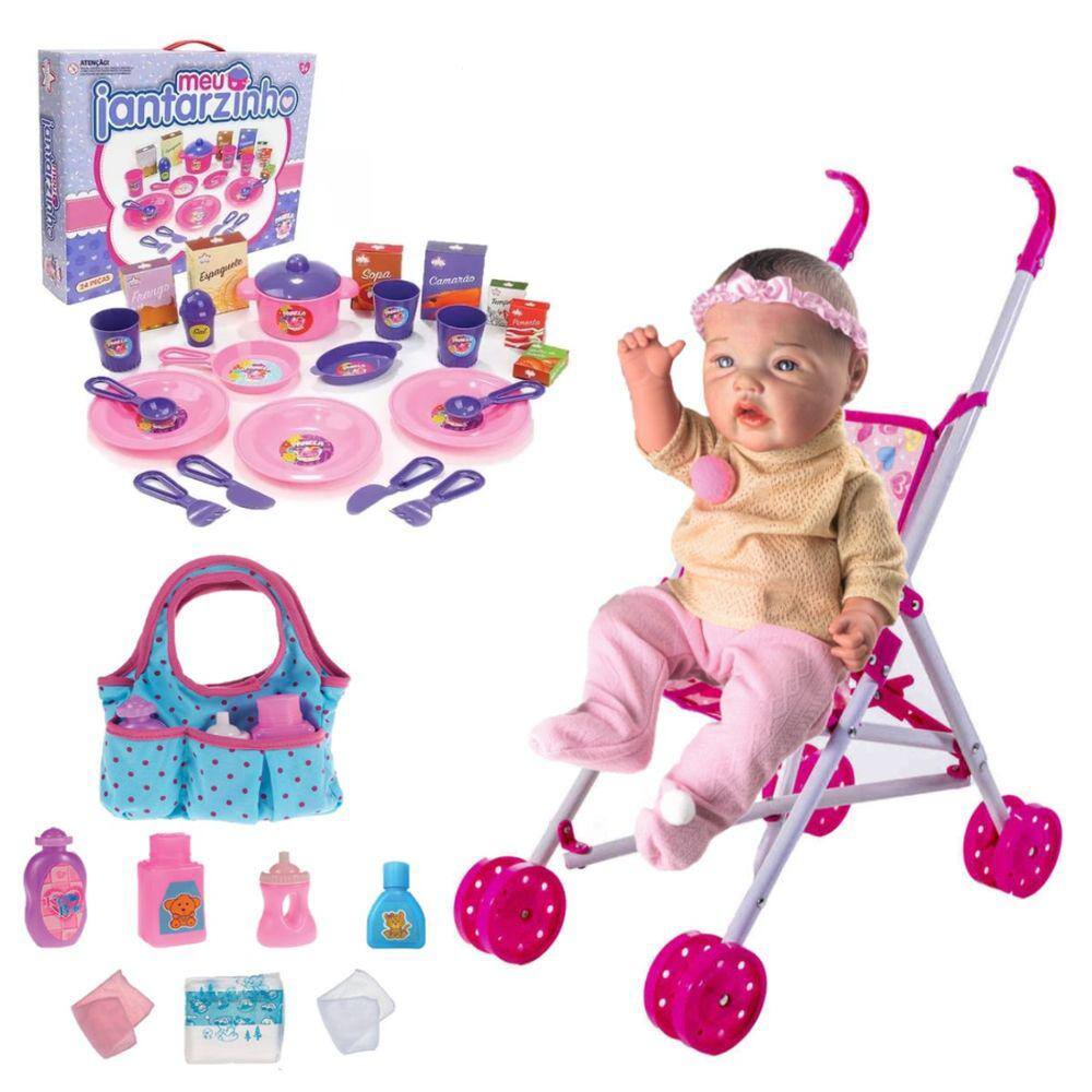 Kit Boneca Bebê Reborn Baby Menina