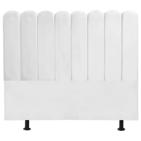 Cabeceira Nuvem Cama Box Queen 160 cm Alanis Suede Branco