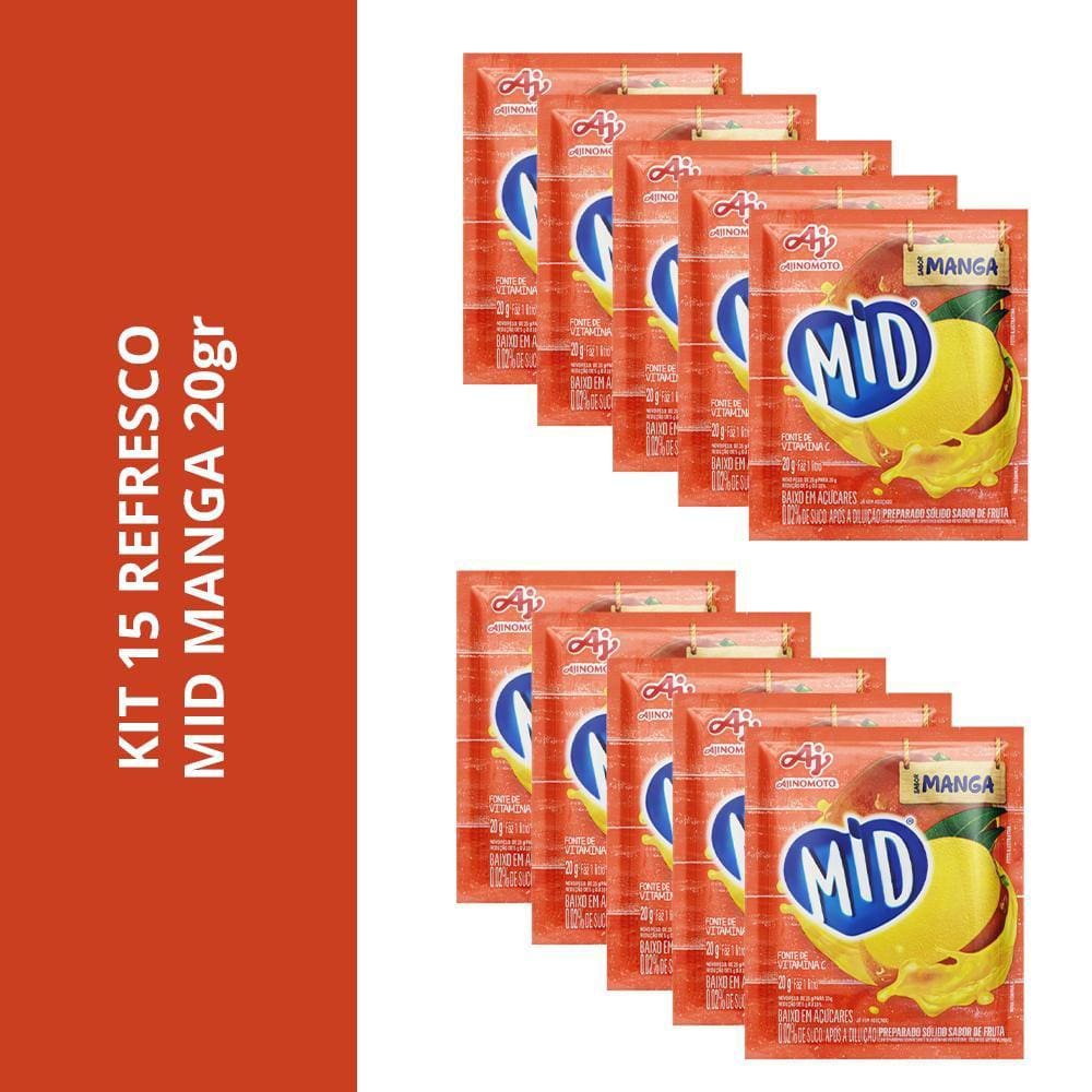 Kit 15 Refresco Mid Manga 20Gr