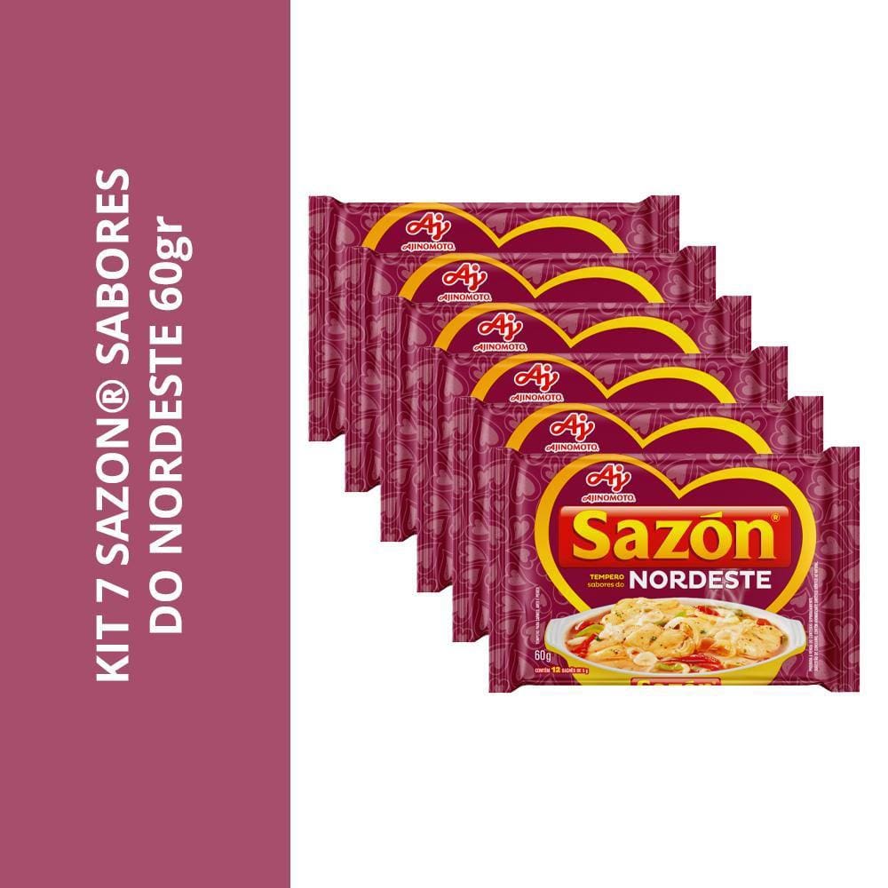 Kit 7 Sazon Sabores Do Nordeste 60Gr