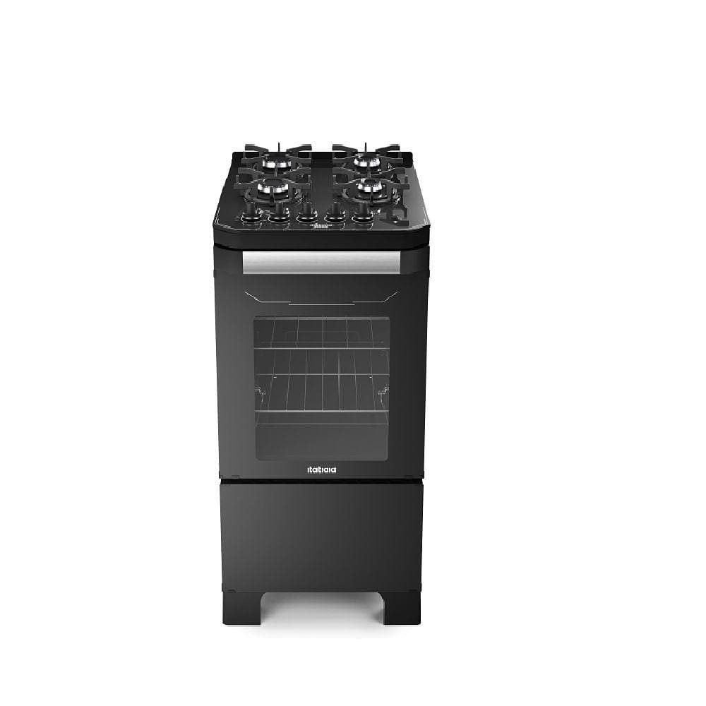 Fogão de Piso Itatiaia  4 Bocas Itamaster Preto – Bivolt