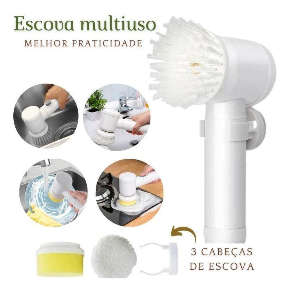 Escova Limpeza Elétrica Multifuncional Recarregável - 5 Em 1
