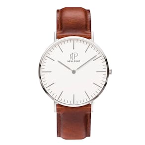 Relógio Masculino Analógico Pulseira De Couro Sintético Minimalista Luxo Elegante 40mm