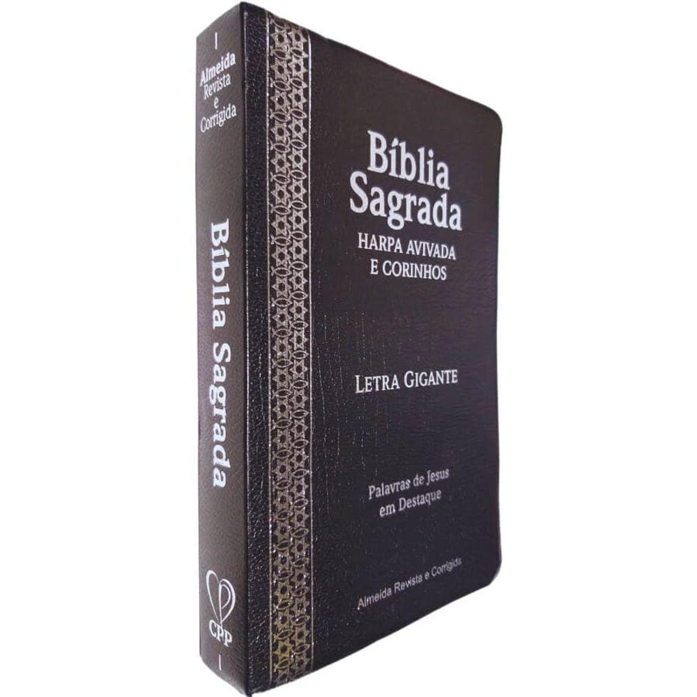 Biblia Com Harpa Letra Gigante Corrigida Almeida | Casas Bahia