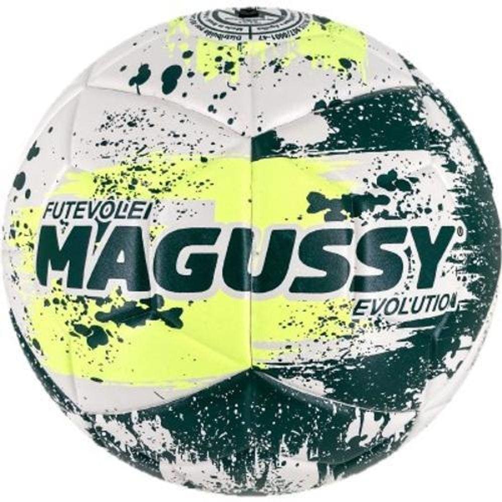 Bola Futevôlei Magussy Evolution Amarelo-Verde PU/PVC 68cm