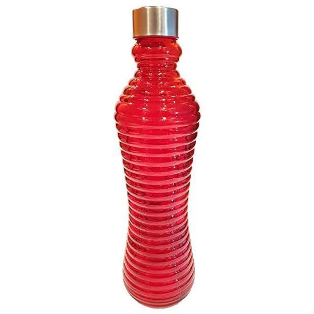 Garrafa De Vidro Colorida 1,0 Litro Tampa Inox