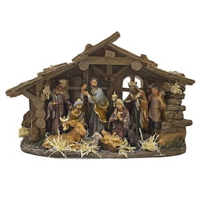 Presépio Importado 41 cm - Jesus, Maria, José, Reis Magos