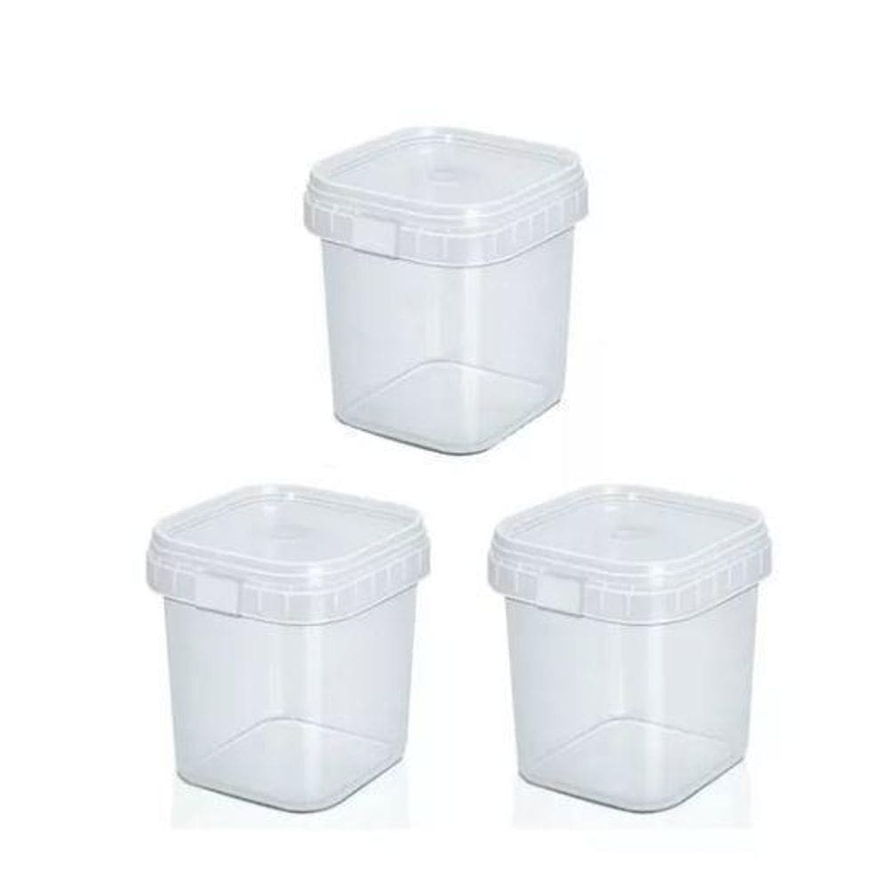 Pote Quadrado Transparente para Bolo 220ml