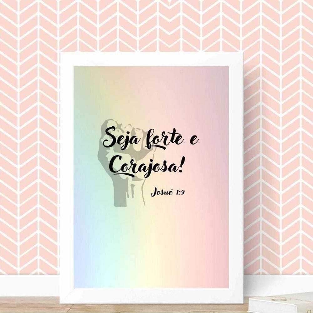 Quadro Decorativo 33x24cm - Moldura Branca - Vidro