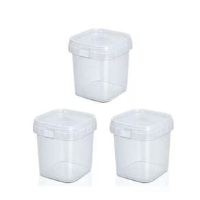 Pote Quadrado Transparente 220ml - Ideal para Bolos