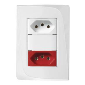 Tomada Dupla 20A Verm./Branca - Design Moderno Pezzi