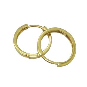 Brinco Argola 13 mm Redondo Ouro Dourado Elister Joias