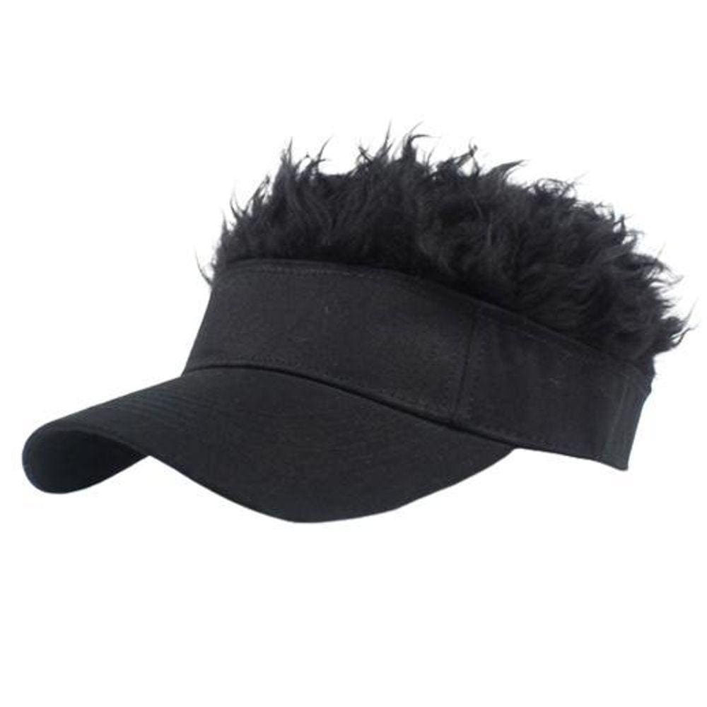 Boné Viseira Cabelo Falso Peruca Careca Chapeu