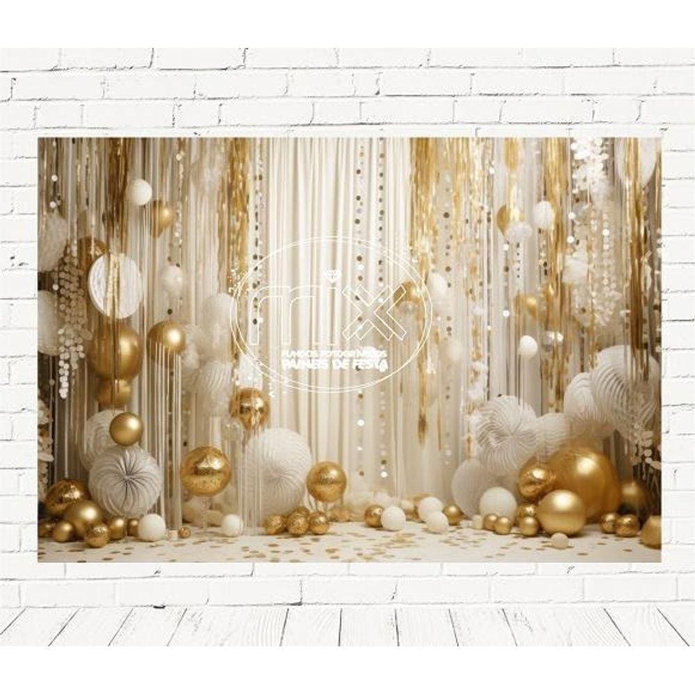Fundo Fotográfico Mix Estilos 10743 Dourado 2,20x1,50 Malha