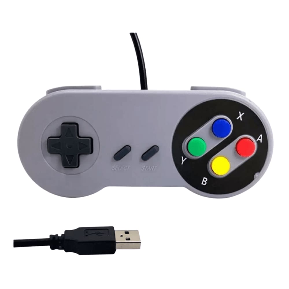 Controle Super Nintendo Snes Joystick Usb Jogos Emulador PC - LPS-601