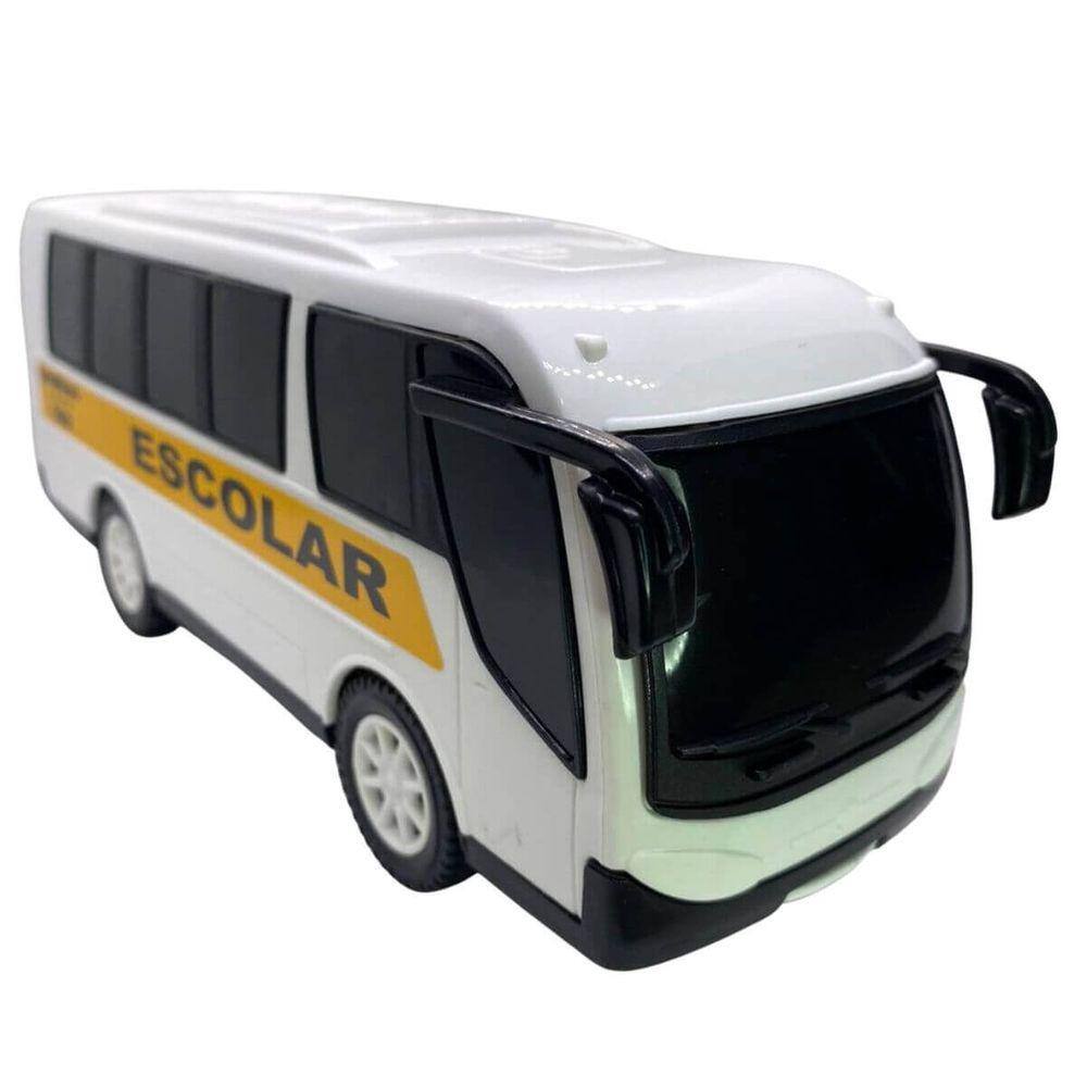 Miniatura Colecionável Ônibus Escolar Amarelo 1/62 Kinsfun